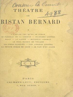 cover image of Théâtre de Tristan Bernard (1)